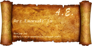 Arz Emanuéla névjegykártya